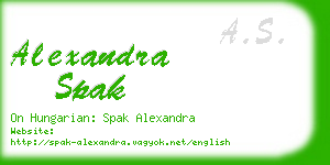 alexandra spak business card